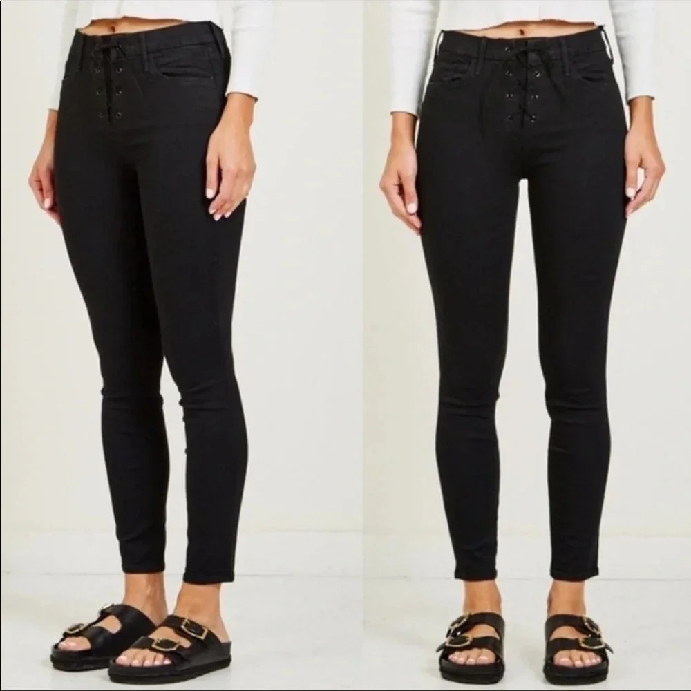 Mother high waist laced up looker in not quilty